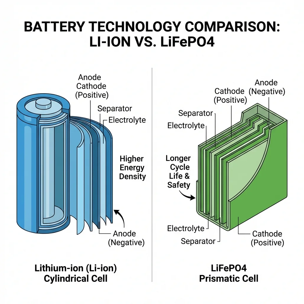 Li-ion vs LiFePO4 Battery Comparison
