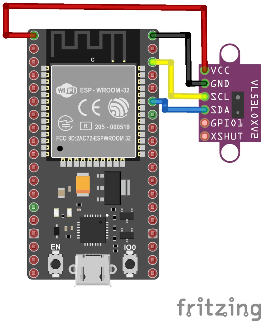 VL53L0X wiring with ESP32