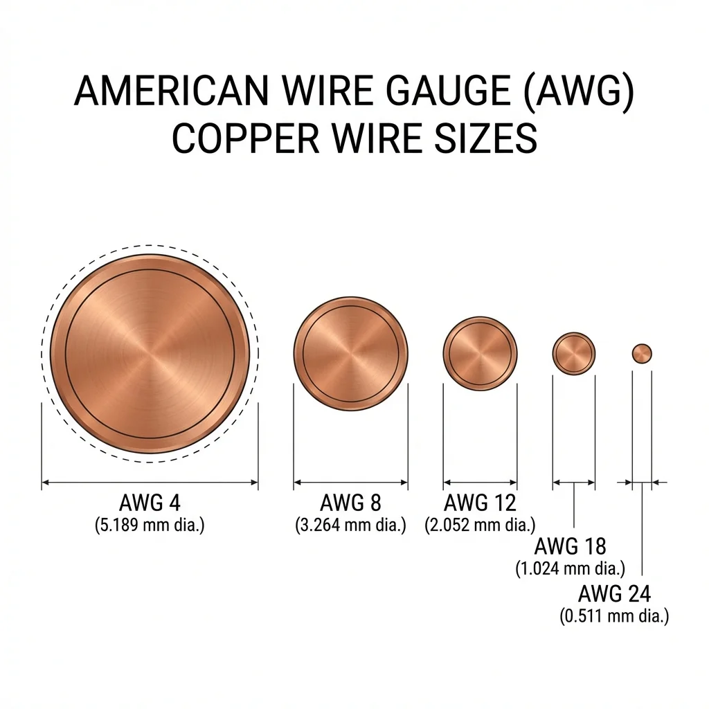 American Wire Gauge (AWG) Size Comparison Chart